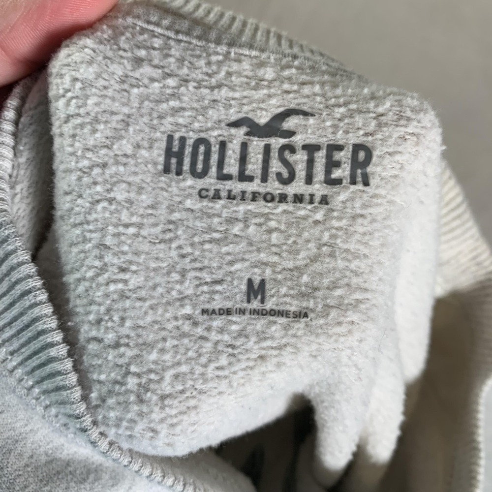 Hollister Sweatshirt Mens Medium NYC New‎ York City Chenille Applique Crewneck - Picture 7 of 11